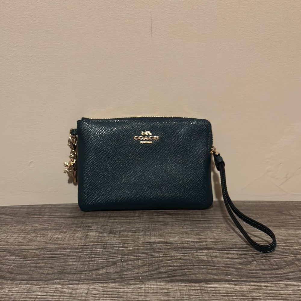 Coach Black Wristlet Bag Used